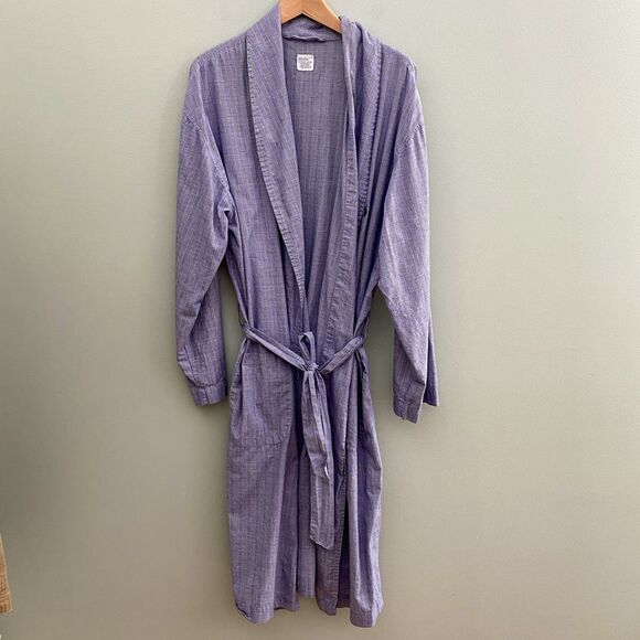 Polo Ralph Lauren Robe Mens Small Medium Plaid Belted Lightweight Lounge Bathrob - Picture 1 of 8